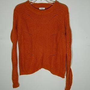 Jacqueline De Yong Women's Size Small burnt orange sweater Fall, Warn, Fun
